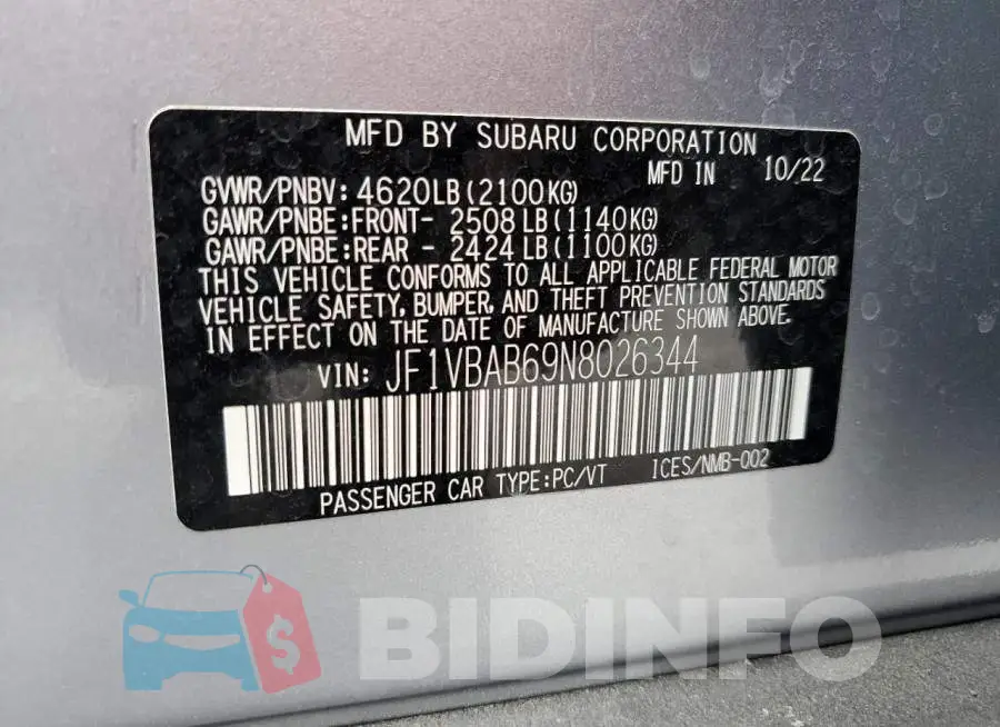 JF1VBAB69N8026344 Photo# 12
