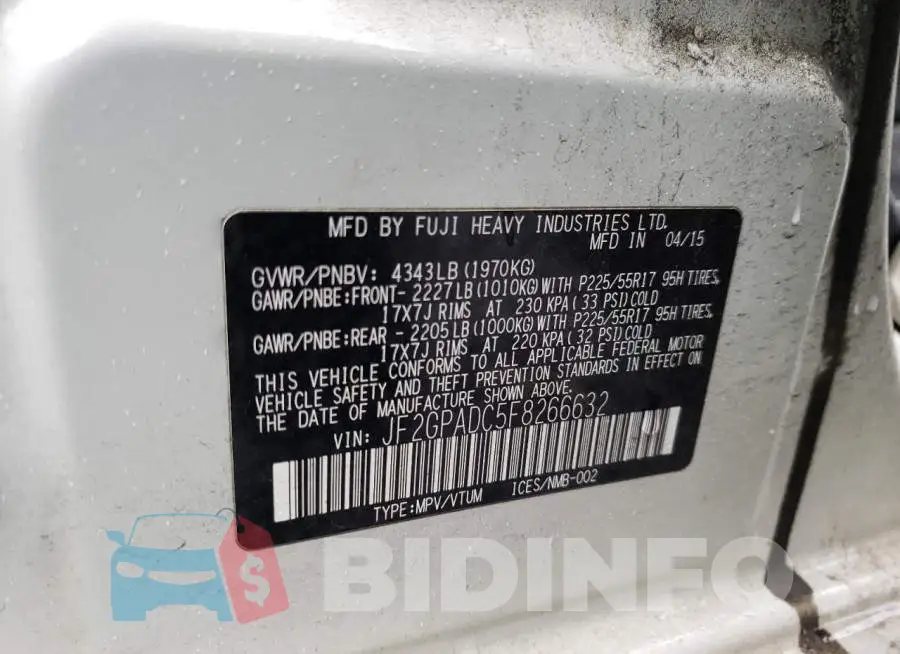 JF2GPADC5F8266632 Photo# 12