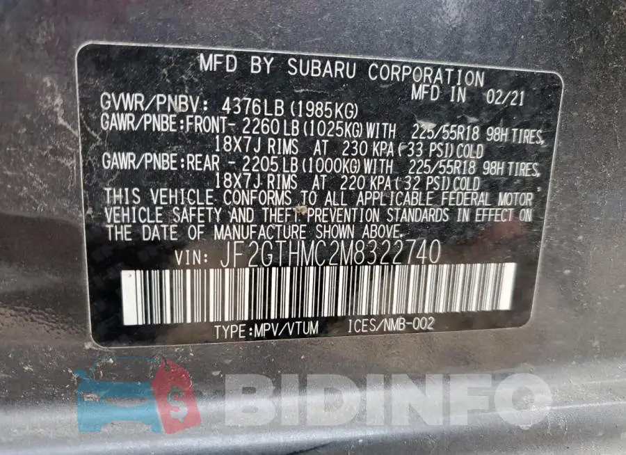 JF2GTHMC2M8322740 Photo# 13