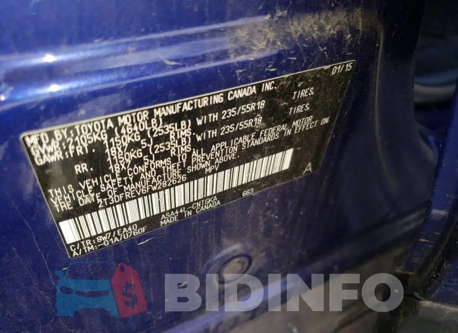 2T3DFREV6FW282626 Photo# 12