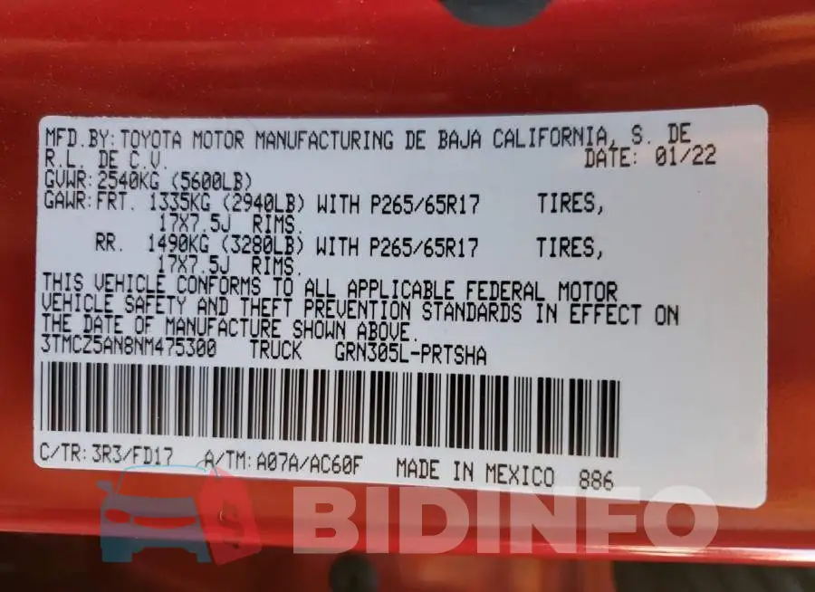 3TMCZ5AN8NM475300 Photo# 12