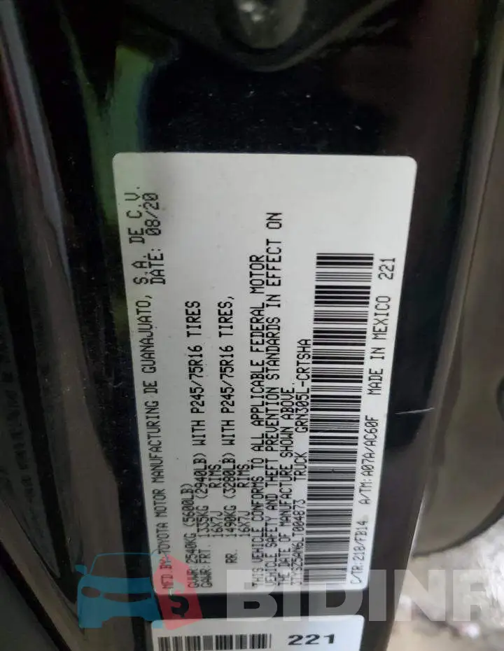 3TYSZ5AN6LT004873 Photo# 13