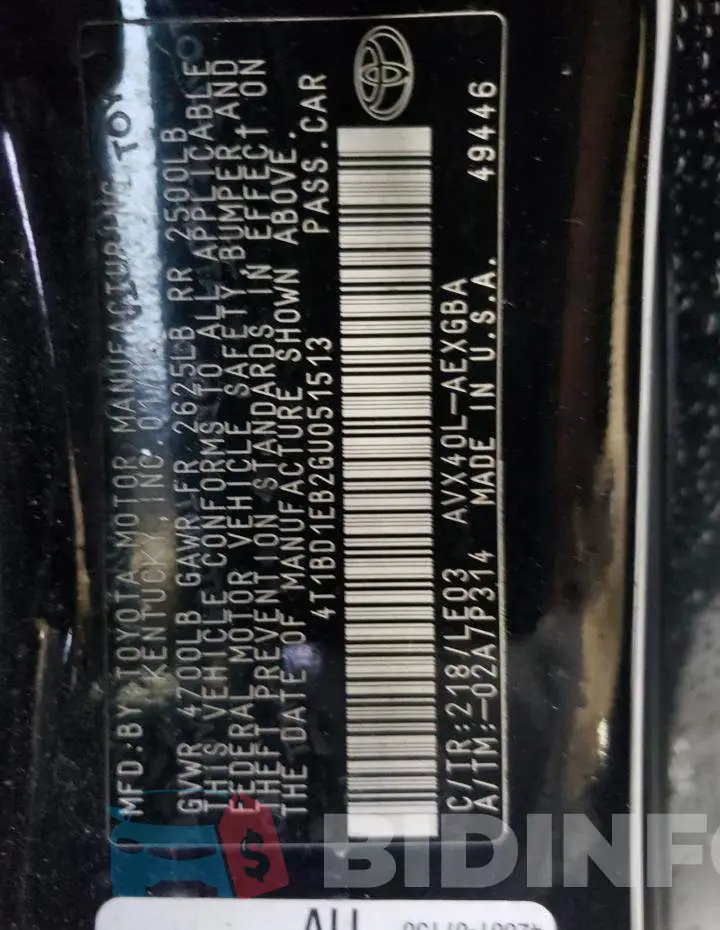 4T1BD1EB2GU051513 Photo# 12