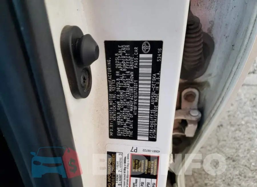 4T1BF1FK1EU770371 Photo# 12