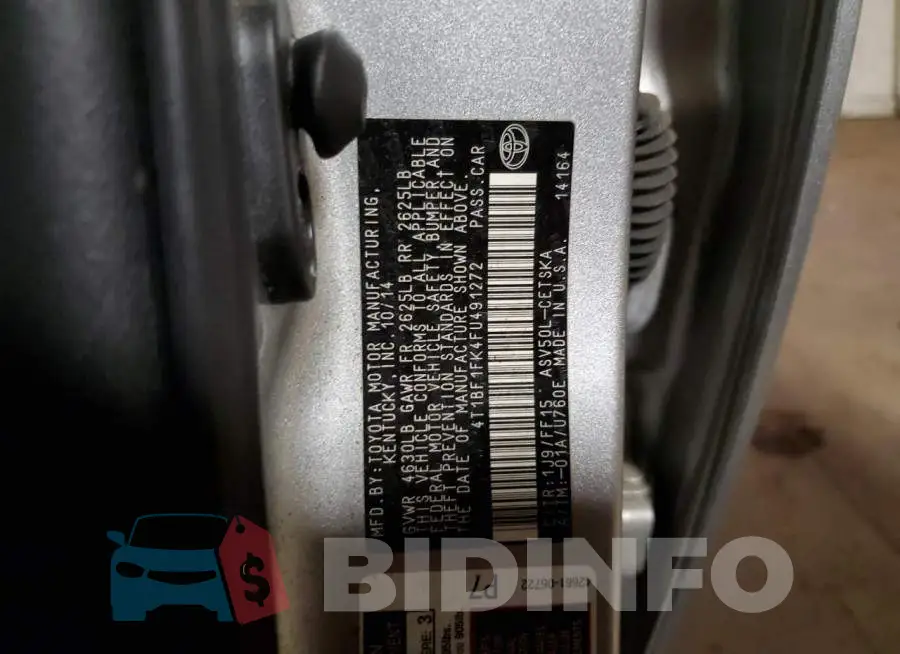 4T1BF1FK4FU491272 Photo# 12