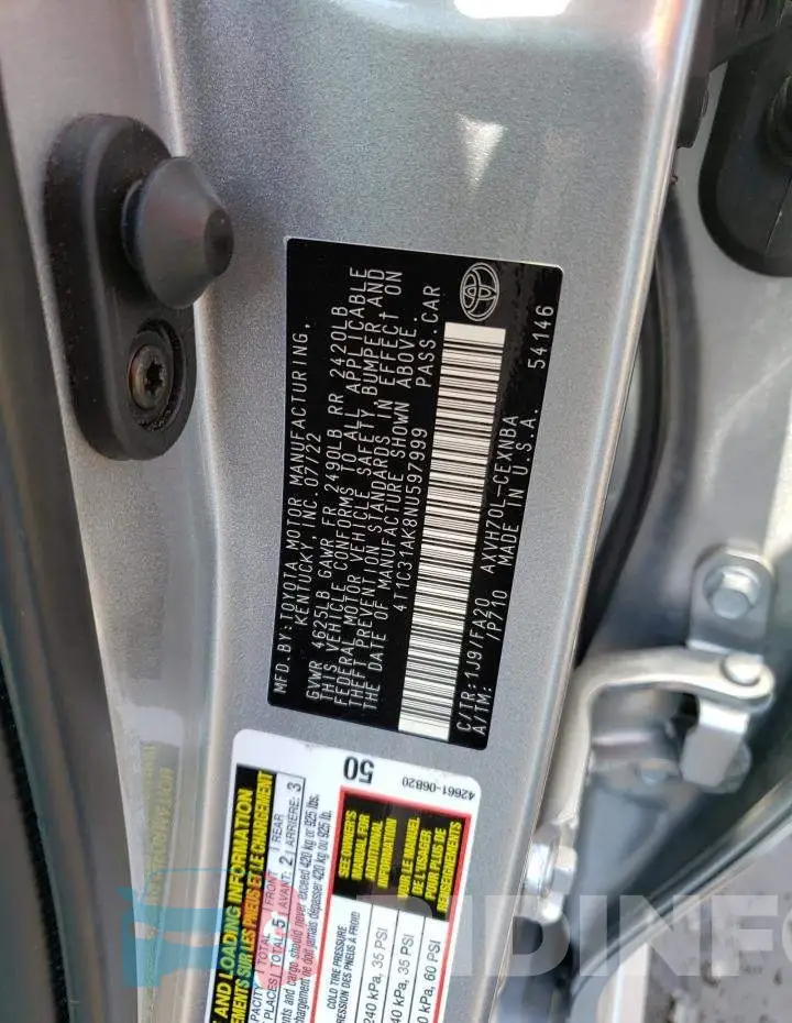 4T1C31AK8NU597999 Photo# 13