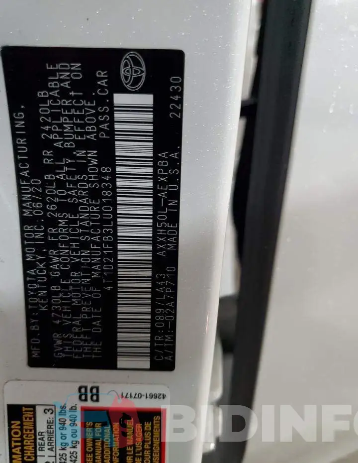 4T1D21FB3LU018348 Photo# 12