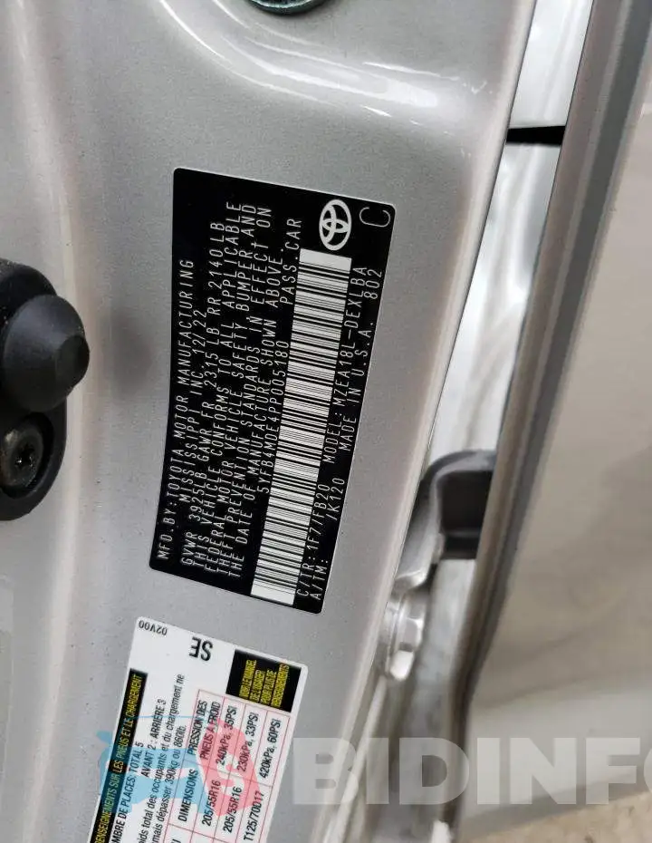 5YFB4MDE4PP005180 Photo# 12