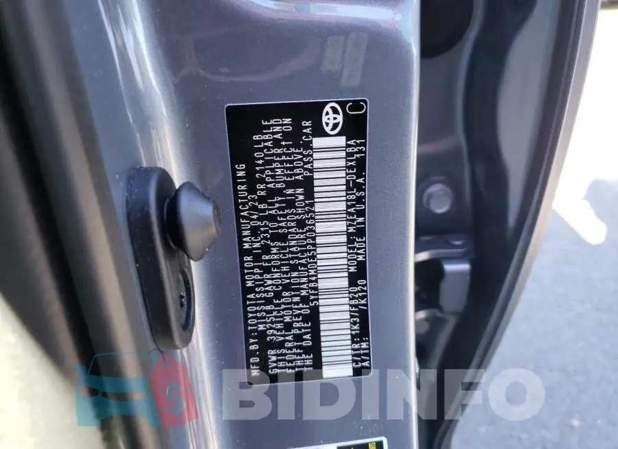 5YFB4MDE5PP036521 Photo# 12