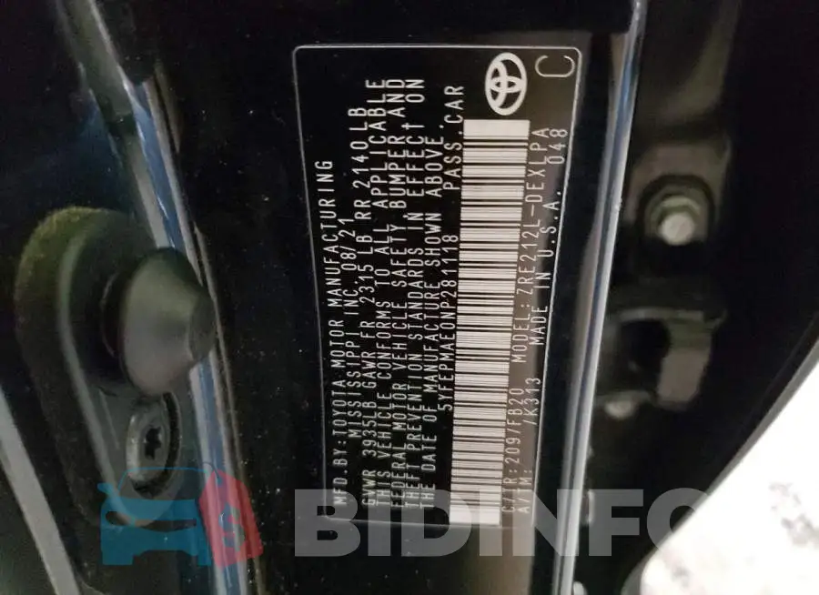 5YFEPMAE0NP281118 Photo# 13