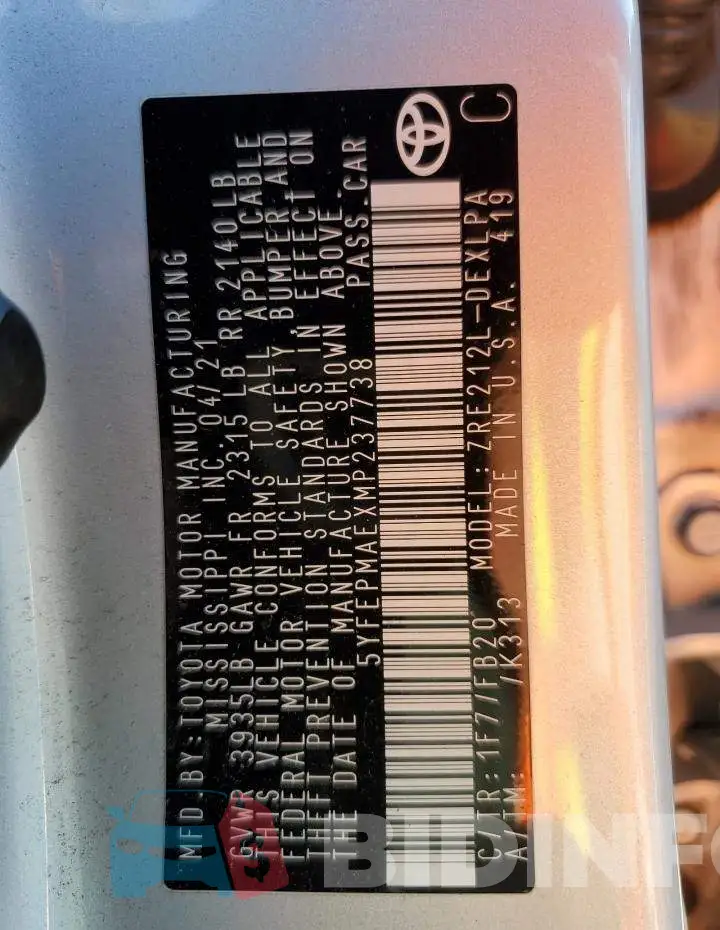 5YFEPMAEXMP237738 Photo# 13
