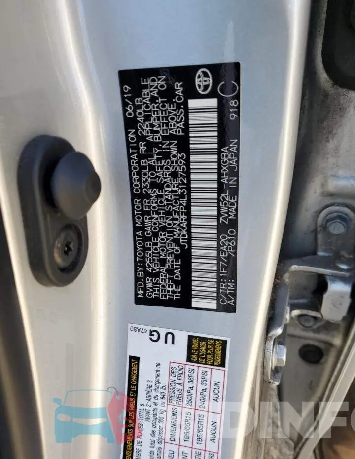 JTDKARFP4L3127593 Photo# 13