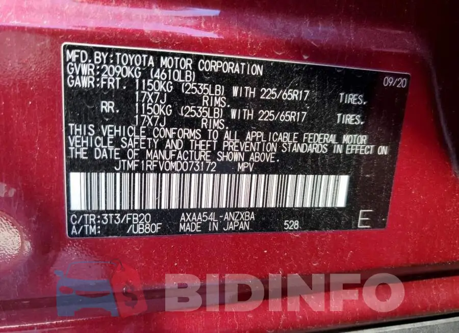 JTMF1RFV0MD073172 Photo# 13