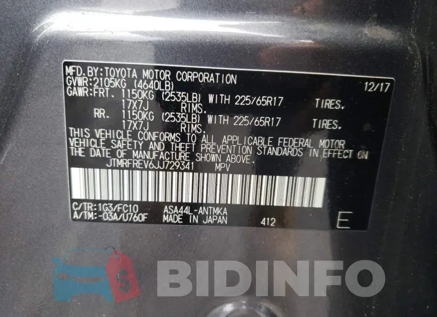 JTMRFREV6JJ729341 Photo# 12