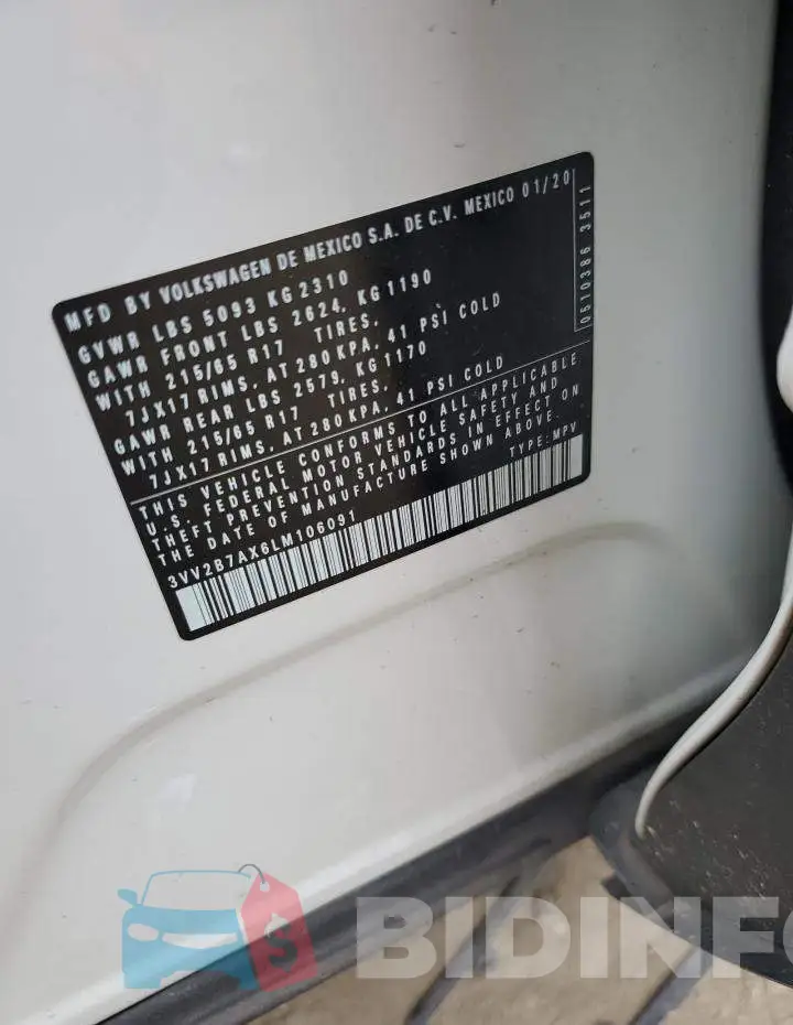 3VV2B7AX6LM106091 Photo# 12