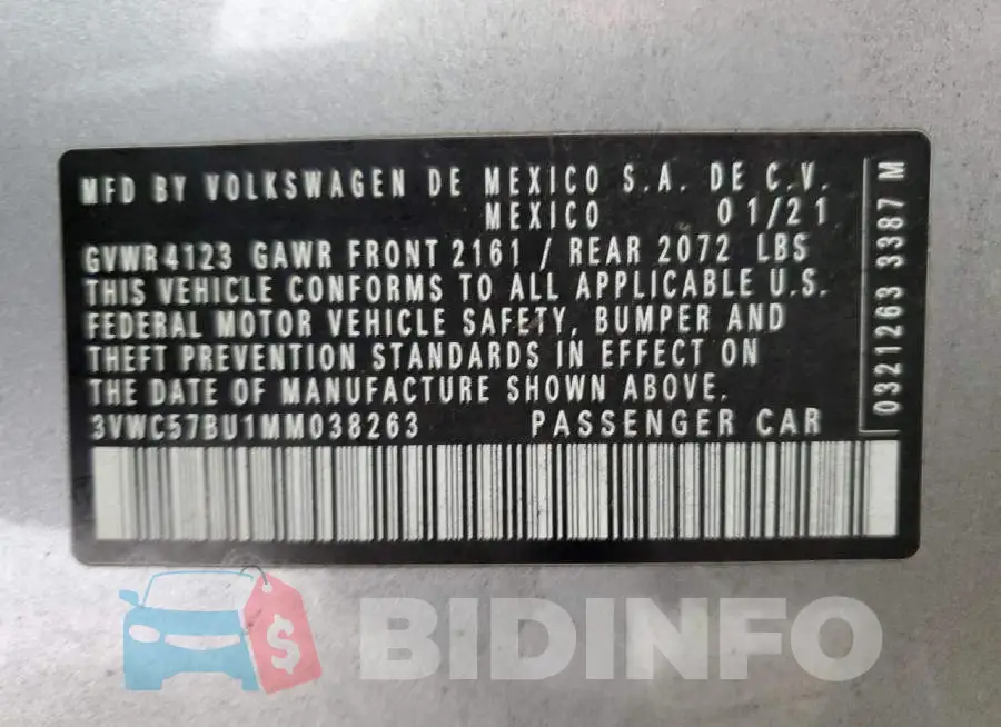 3VWC57BU1MM038263 Photo# 12