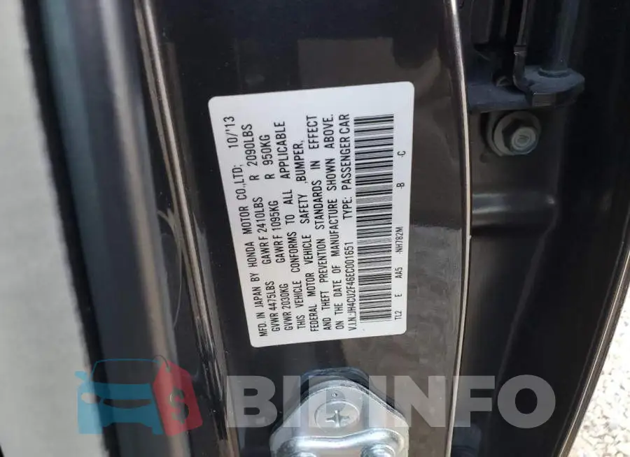 JH4CU2F46EC001651 Photo# 12