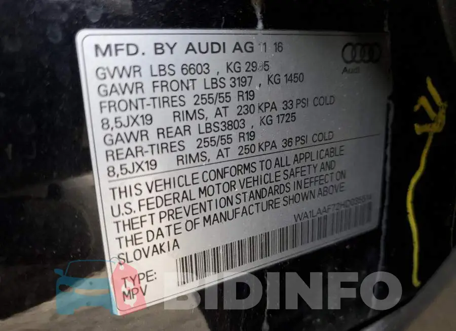 WA1LAAF72HD035514 Photo# 13