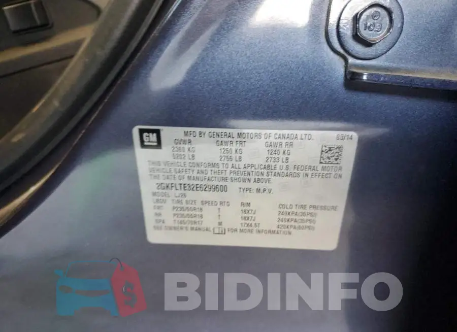2GKFLTE32E6299600 Photo# 13