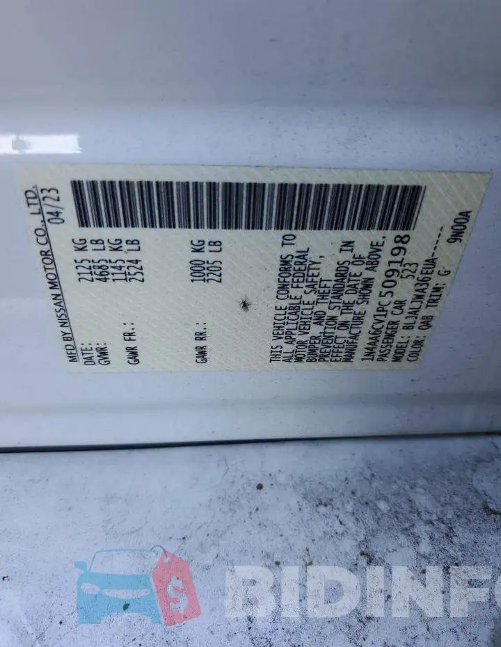 1N4AA6CV1PC509198 Photo# 12