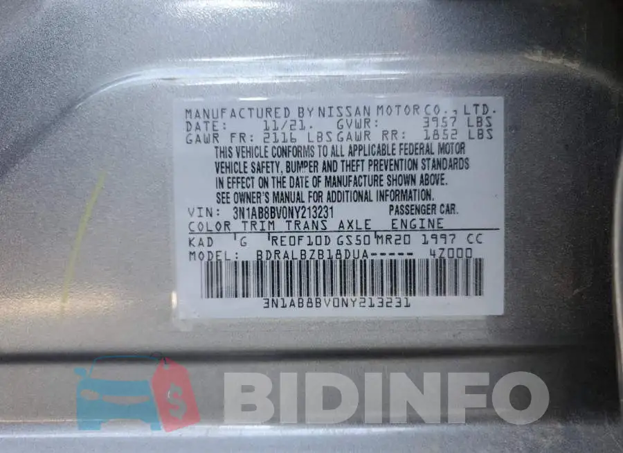 3N1AB8BV0NY213231 Photo# 12