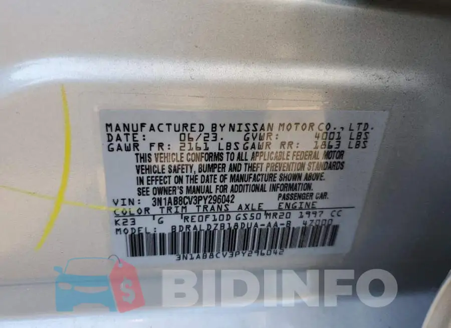 3N1AB8CV3PY296042 Photo# 13