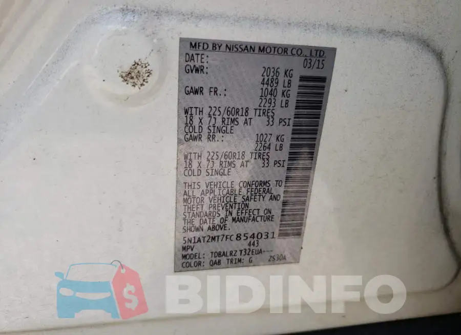 5N1AT2MT7FC854031 Photo# 14