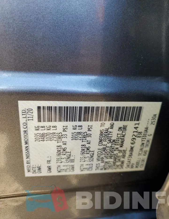 5N1AT3BA8MC692141 Photo# 12