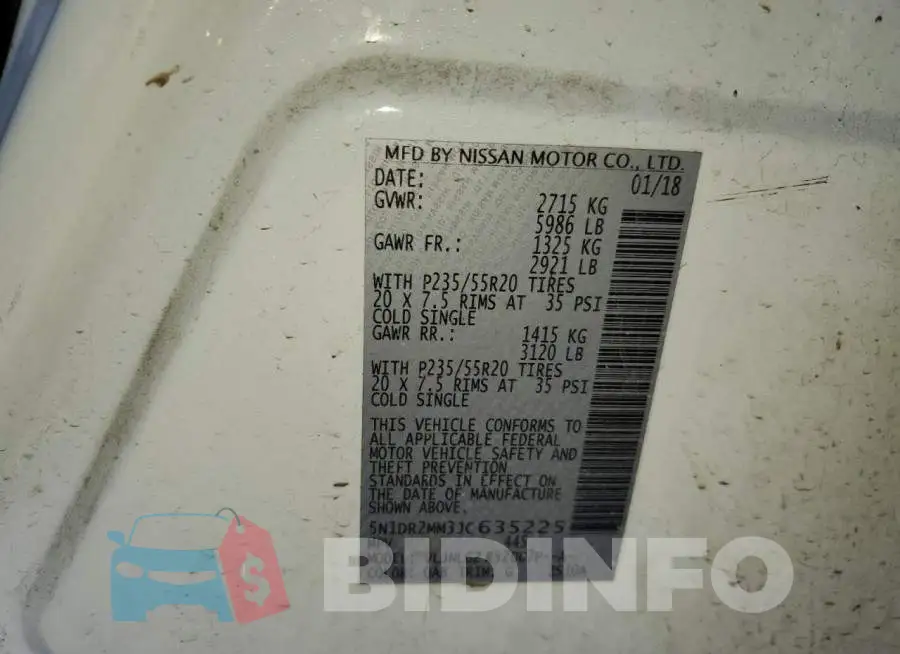 5N1DR2MM3JC635225 Photo# 14