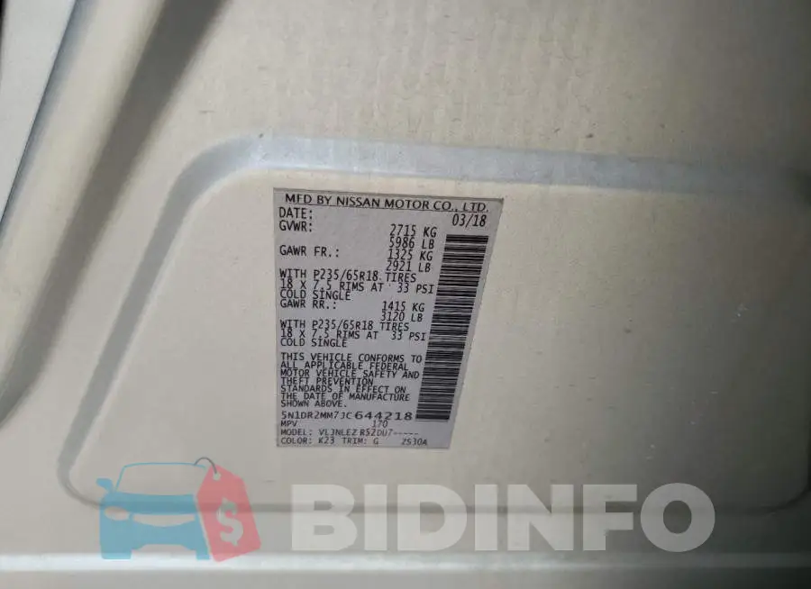 5N1DR2MM7JC644218 Photo# 12