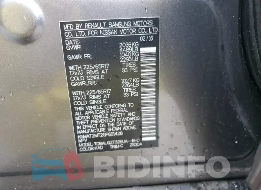 KNMAT2MT2GP661428 Photo# 13