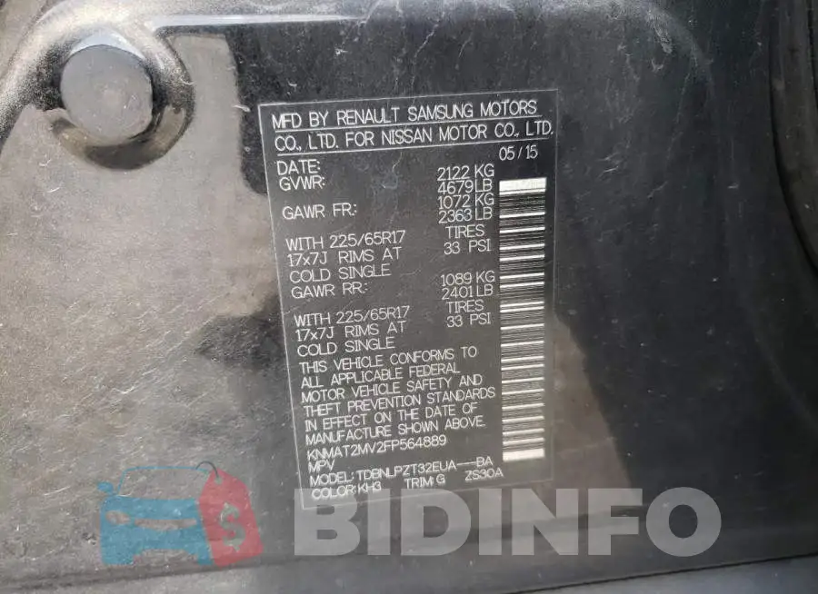 KNMAT2MV2FP564889 Photo# 12