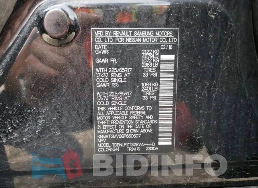KNMAT2MV6GP660607 Photo# 13