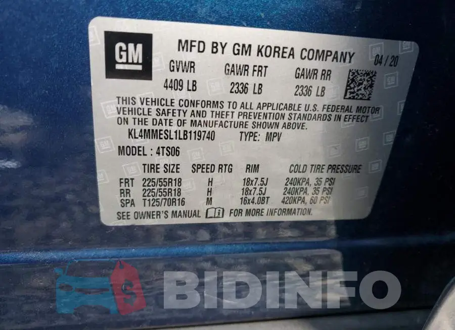 KL4MMESL1LB119740 Photo# 13