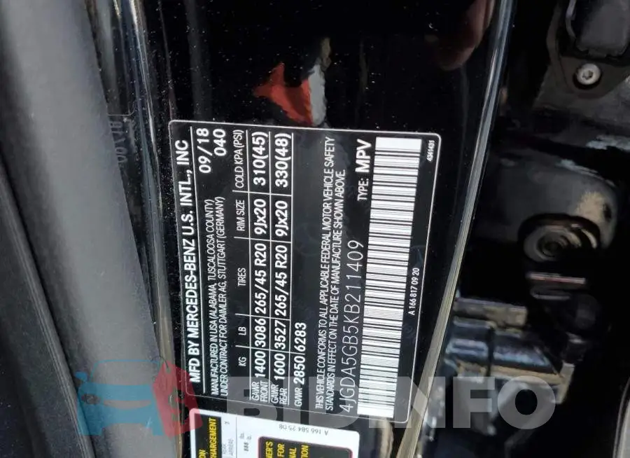 4JGDA5GB5KB211409 Photo# 12