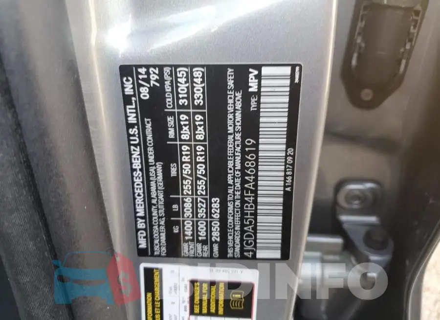 4JGDA5HB4FA468619 Photo# 13