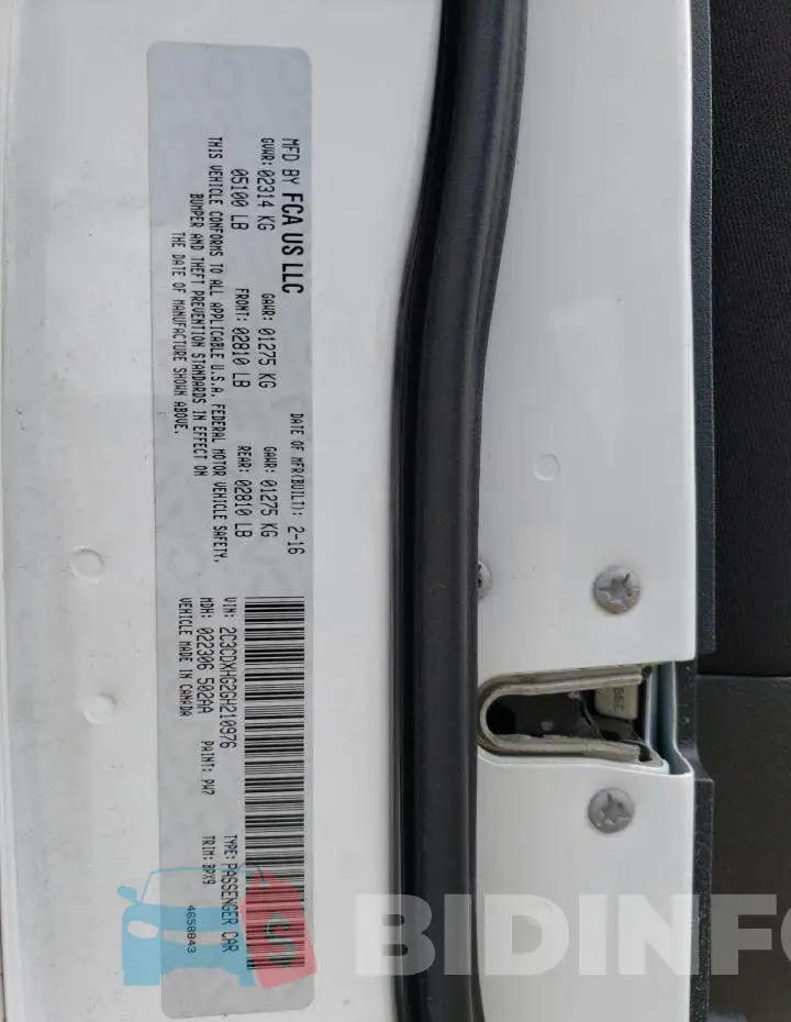 2C3CDXHG2GH210976 Photo# 12