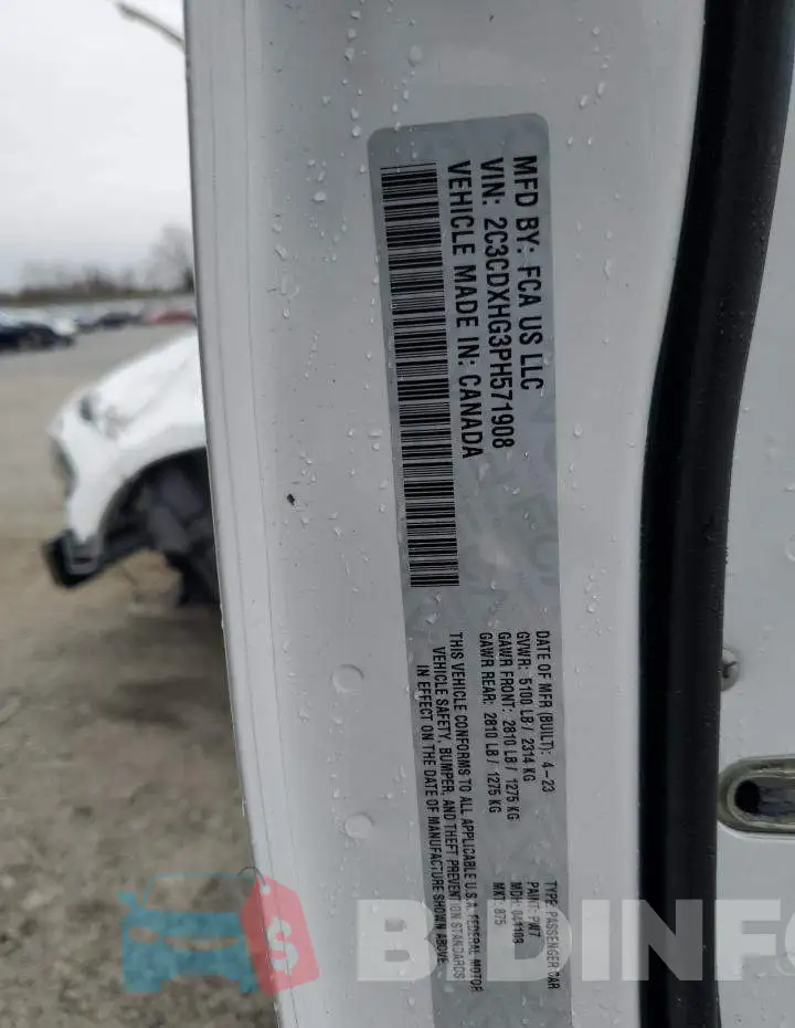 2C3CDXHG3PH571908 Photo# 12