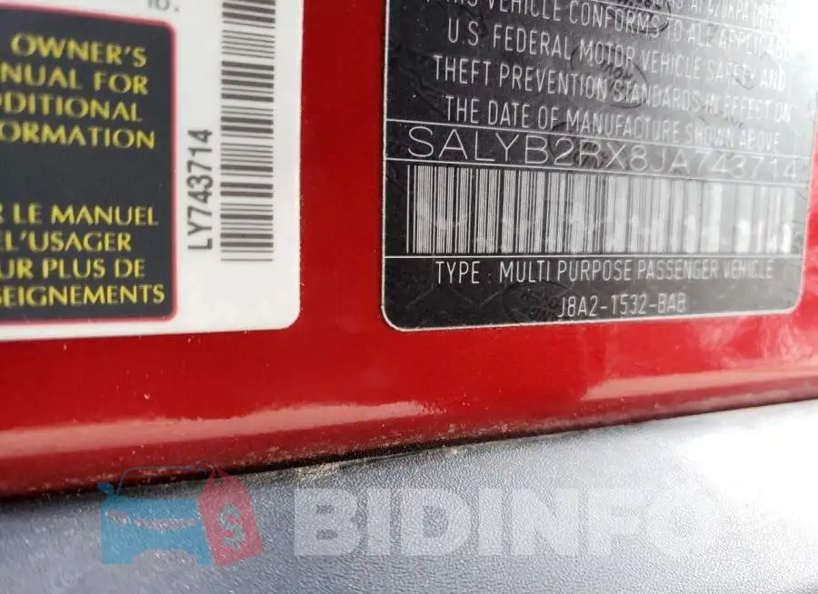 SALYB2RX8JA743714 Photo# 13