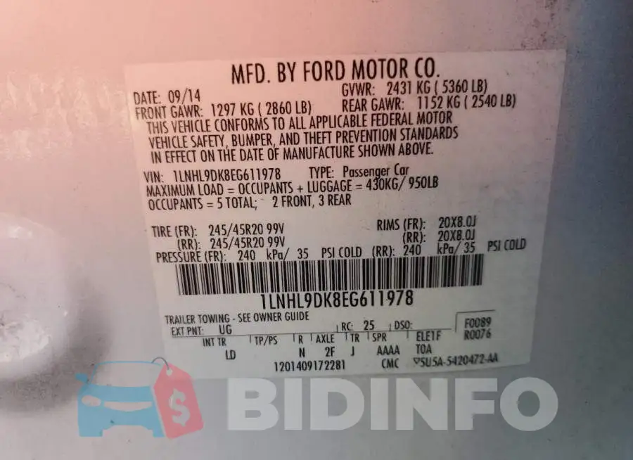 1LNHL9DK8EG611978 Photo# 12
