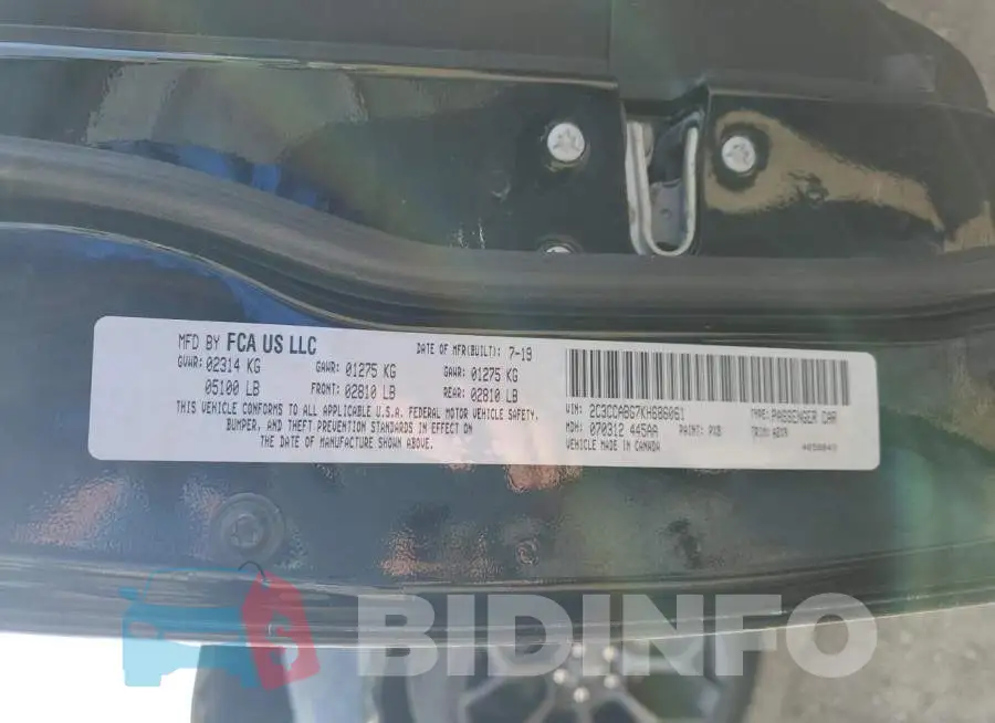 2C3CCABG7KH686061 Photo# 13