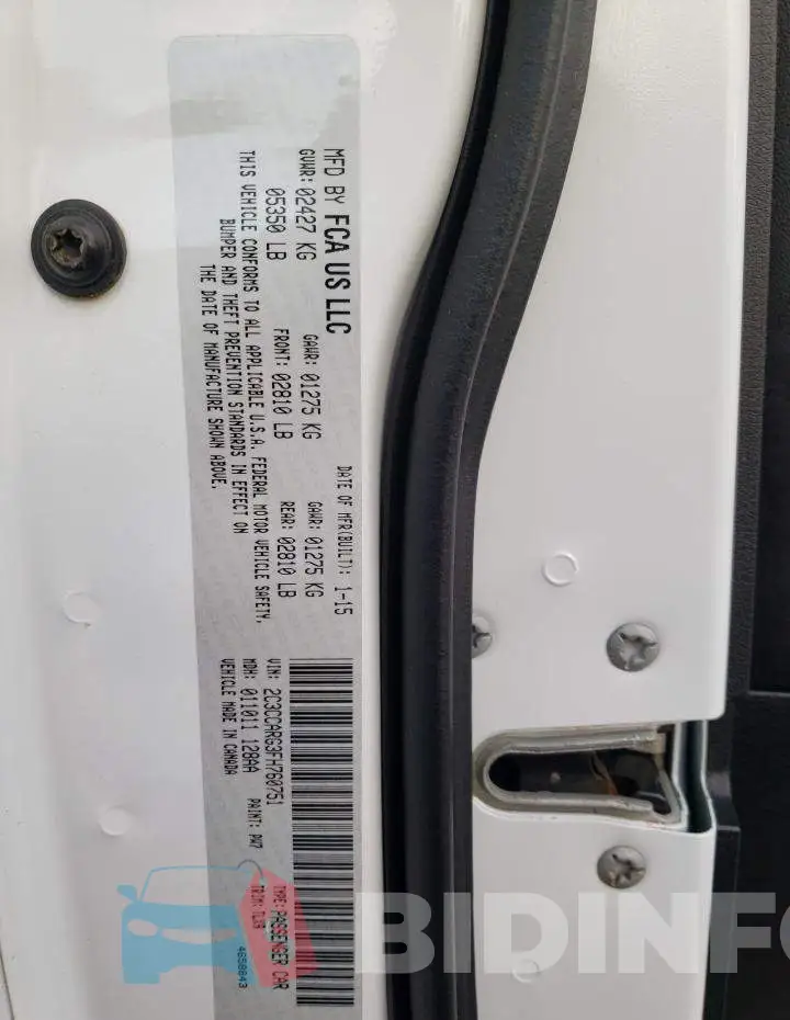 2C3CCARG3FH760751 Photo# 12