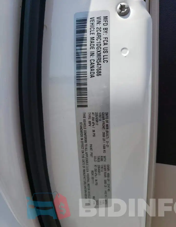 2C4RC1DGXMR547686 Photo# 13