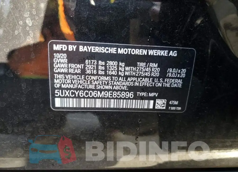 5UXCY6C06M9E85896 Photo# 12