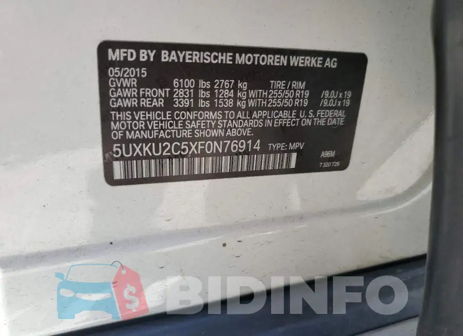 5UXKU2C5XF0N76914 Photo# 13