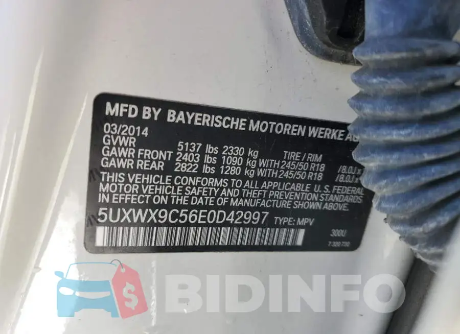 5UXWX9C56E0D42997 Photo# 13