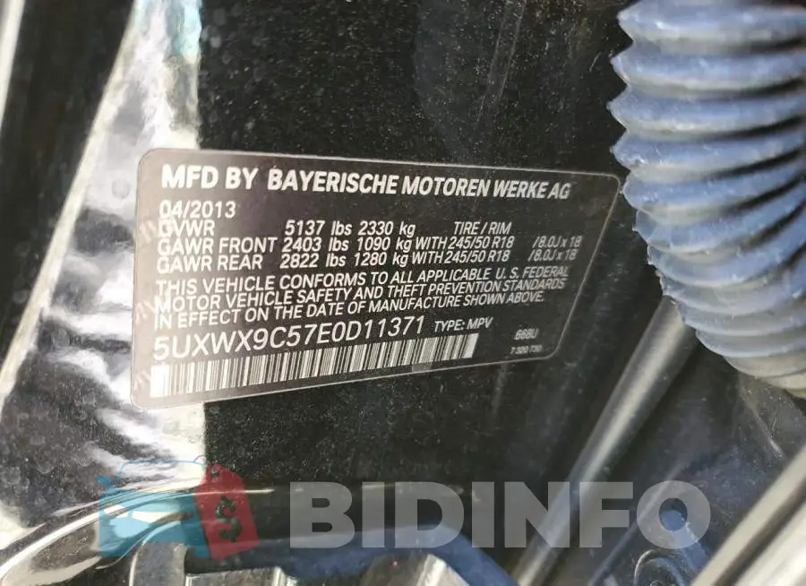 5UXWX9C57E0D11371 Photo# 13