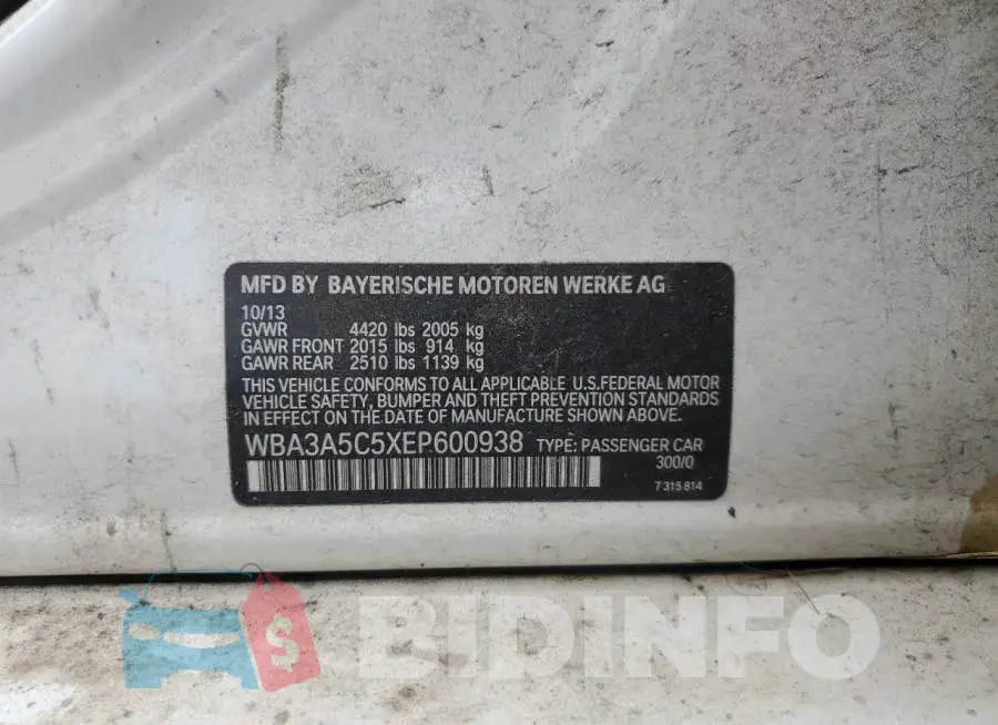 WBA3A5C5XEP600938 Photo# 12