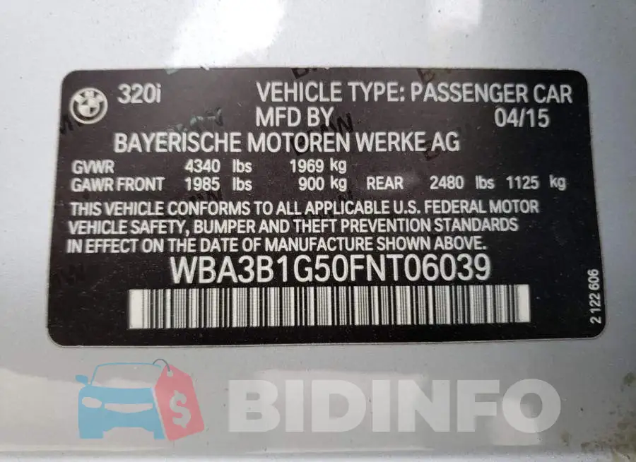 WBA3B1G50FNT06039 Photo# 12