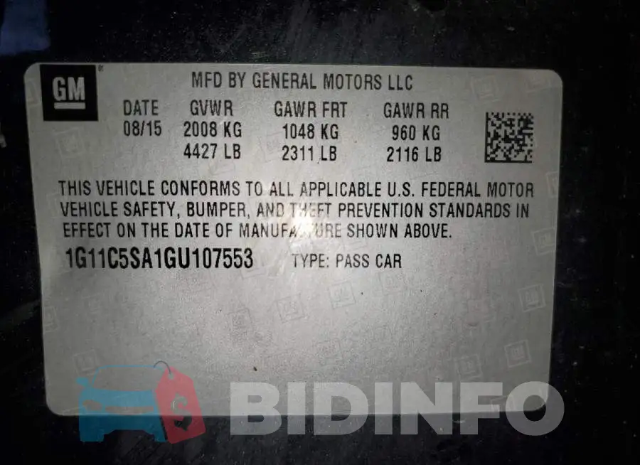 1G11C5SA1GU107553 Photo# 12